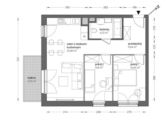 Mieszkanie 3-pokojowe Katowice Brynów, ul. Ceglana. Zdjęcie 7