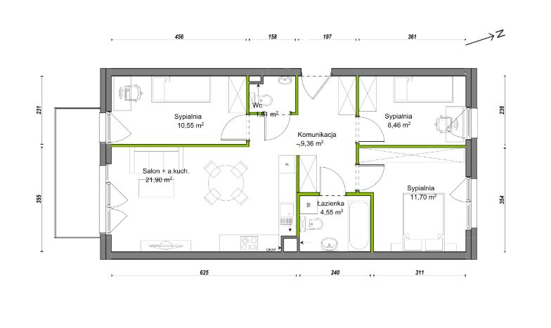 Mieszkanie 4-pokojowe Wrocław Ołtaszyn, ul. Orawska. Zdjęcie 8