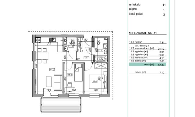 Mieszkanie 3-pokojowe Myślenice. Zdjęcie 20