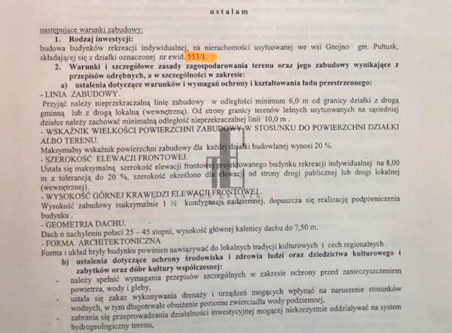 Działka rekreacyjna Gnojno. Zdjęcie 6