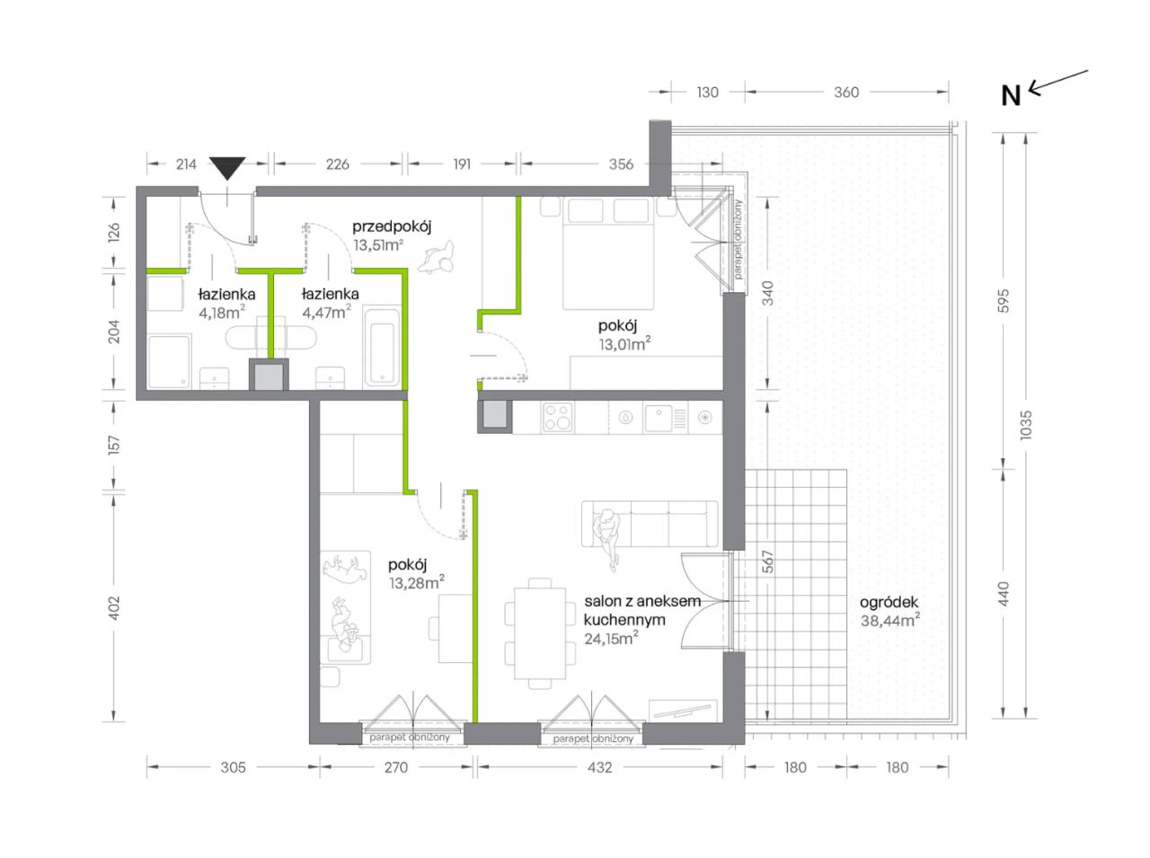 Mieszkanie 3-pokojowe Kraków Krowodrza, ul. Żabiniec. Zdjęcie 7