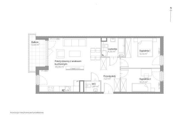 Mieszkanie 3-pokojowe Kraków Czyżyny, ul. Romana Ciesielskiego. Zdjęcie 18
