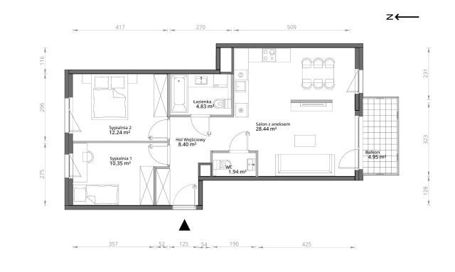 Mieszkanie 2-pokojowe Warszawa Praga-Południe, ul. Podskarbińska. Zdjęcie 7