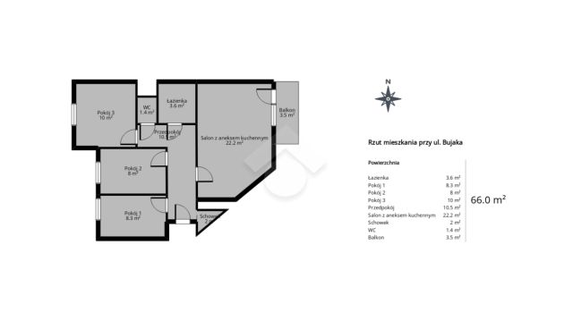 Mieszkanie 4-pokojowe Kraków Kurdwanów, ul. Franciszka Bujaka. Zdjęcie 11