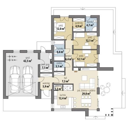 dom wolnostojący, 4 pokoje Dąbrówka. Zdjęcie 2