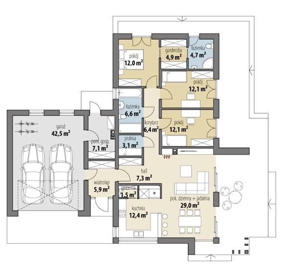 dom wolnostojący, 4 pokoje Dąbrówka. Zdjęcie 2