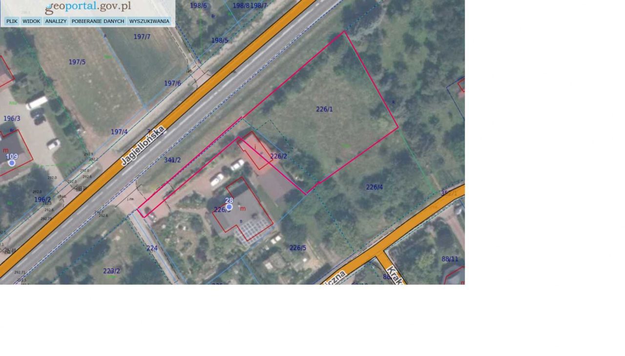 Działka budowlana Luborzyca, ul. Jagiellońska