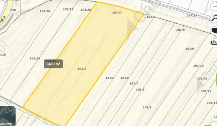 Działka rolna Stary Wiązów