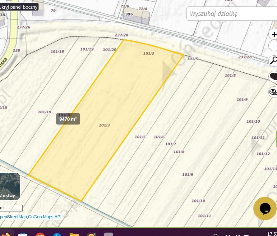 Działka rolna Stary Wiązów. Zdjęcie 1