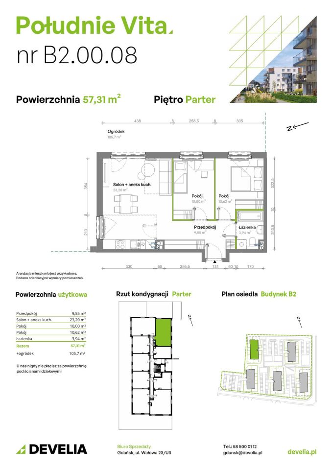 Mieszkanie 3-pokojowe Gdańsk Orunia Górna, ul. Kazimierza Wielkiego. Zdjęcie 7