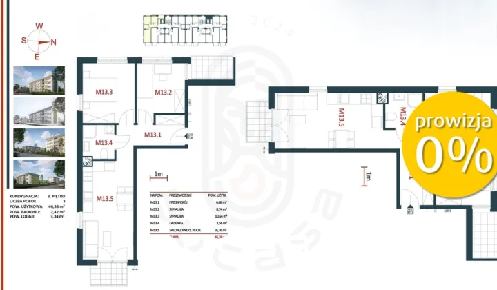 Mieszkanie 3-pokojowe Kraków, ul. Edwarda Szymańskiego