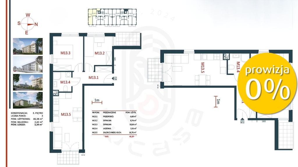 Mieszkanie 3-pokojowe Kraków, ul. Edwarda Szymańskiego. Zdjęcie 1