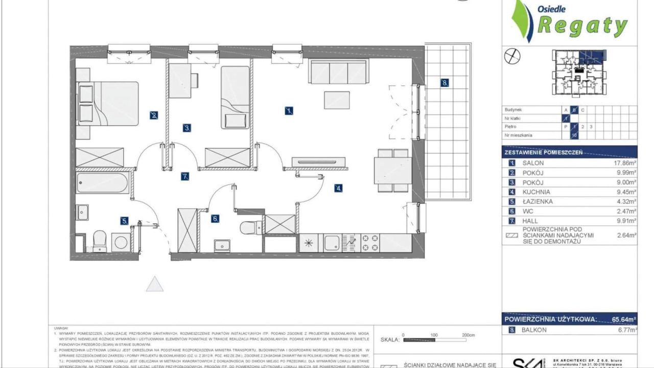 Mieszkanie 3-pokojowe Warszawa Białołęka, ul. Flisaków. Zdjęcie 9