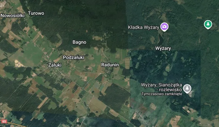 Działka leśna Radunin