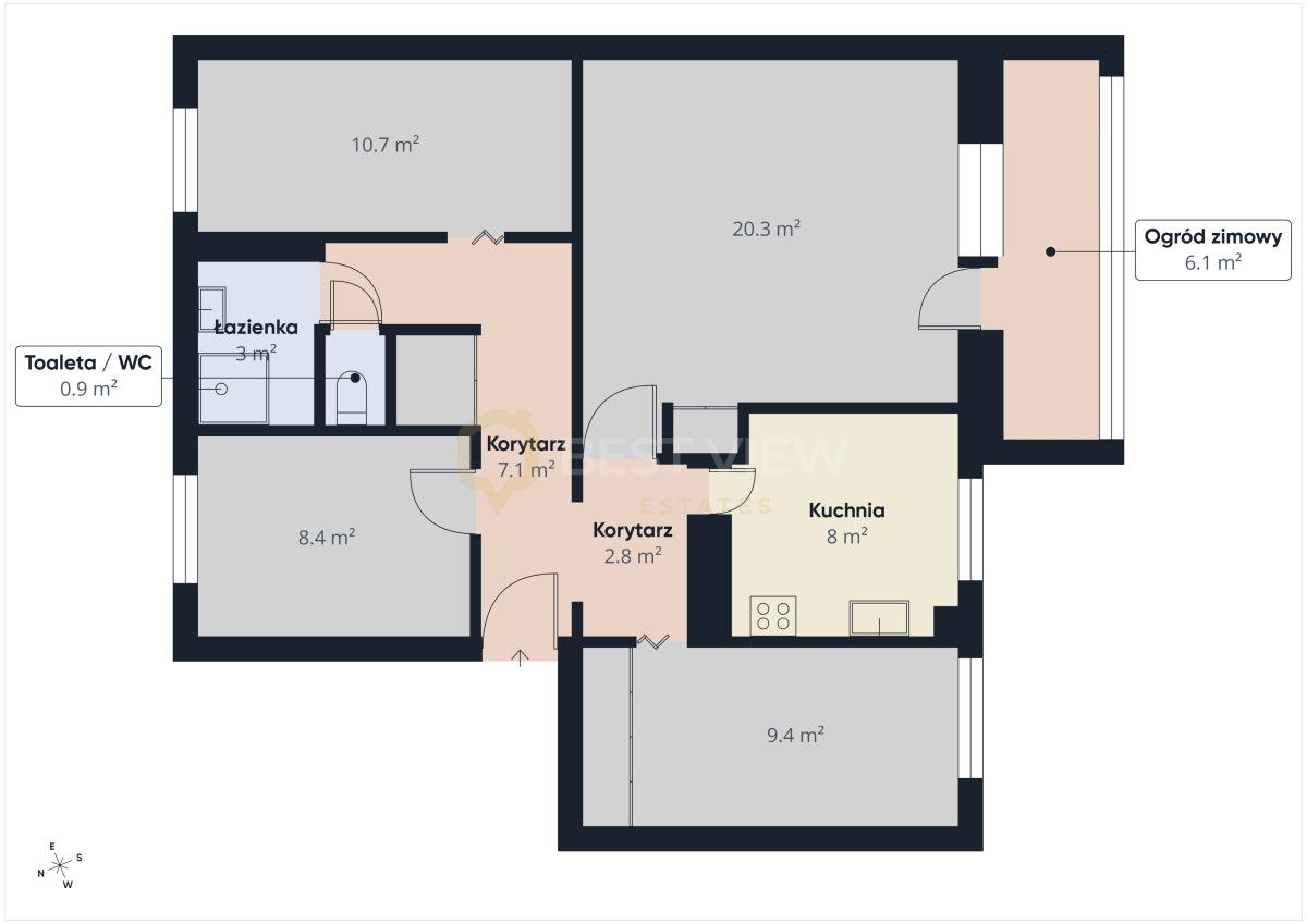 Mieszkanie 4-pokojowe Warszawa Ursynów, ul. Jana Cybisa. Zdjęcie 16
