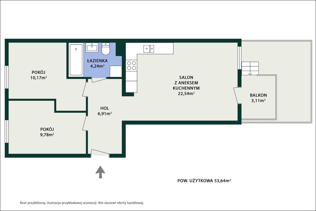 Mieszkanie 3-pokojowe Wieliszew, ul. Kościelna. Zdjęcie 25
