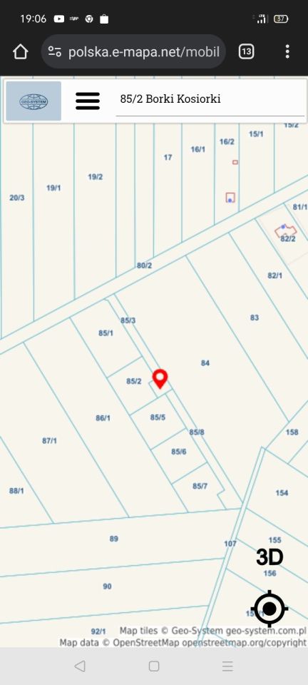 Działka budowlana Borki-Kosiorki. Zdjęcie 1