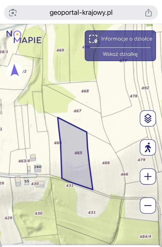 Działka rolna Grabno