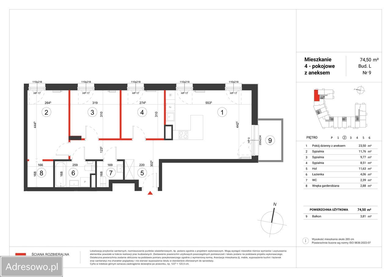 Mieszkanie 4-pokojowe Warszawa Włochy, ul. Jutrzenki