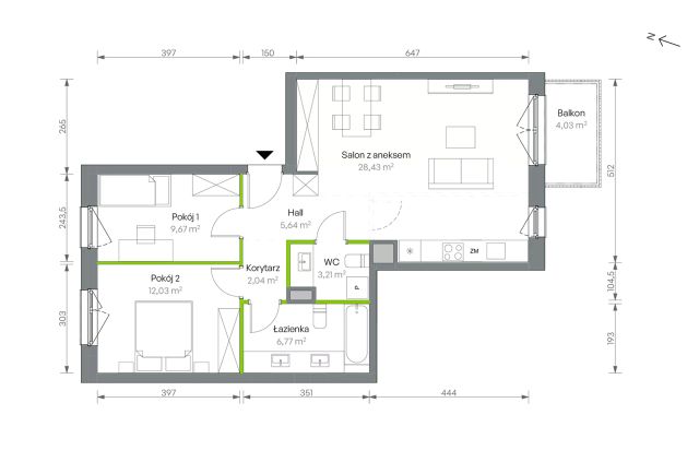Mieszkanie 3-pokojowe Warszawa Targówek, ul. Oliwska. Zdjęcie 16
