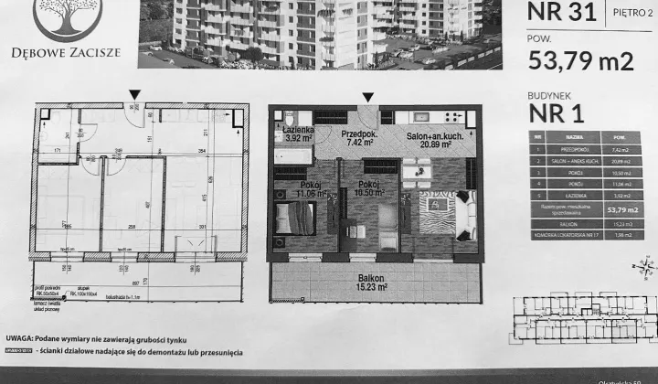 Mieszkanie 3-pokojowe Rypin