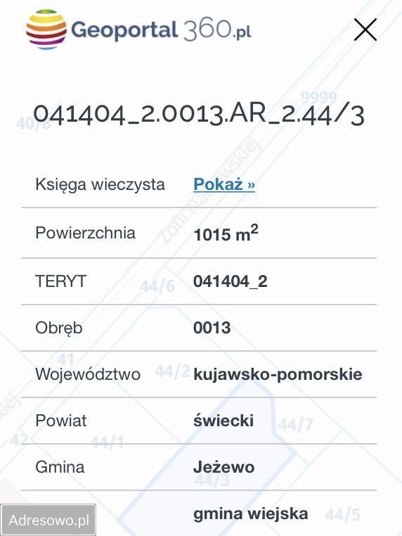 Działka budowlana Jeżewo. Zdjęcie 2