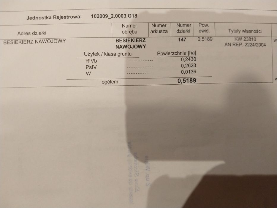 Działka rolno-budowlana Besiekierz Nawojowy. Zdjęcie 3