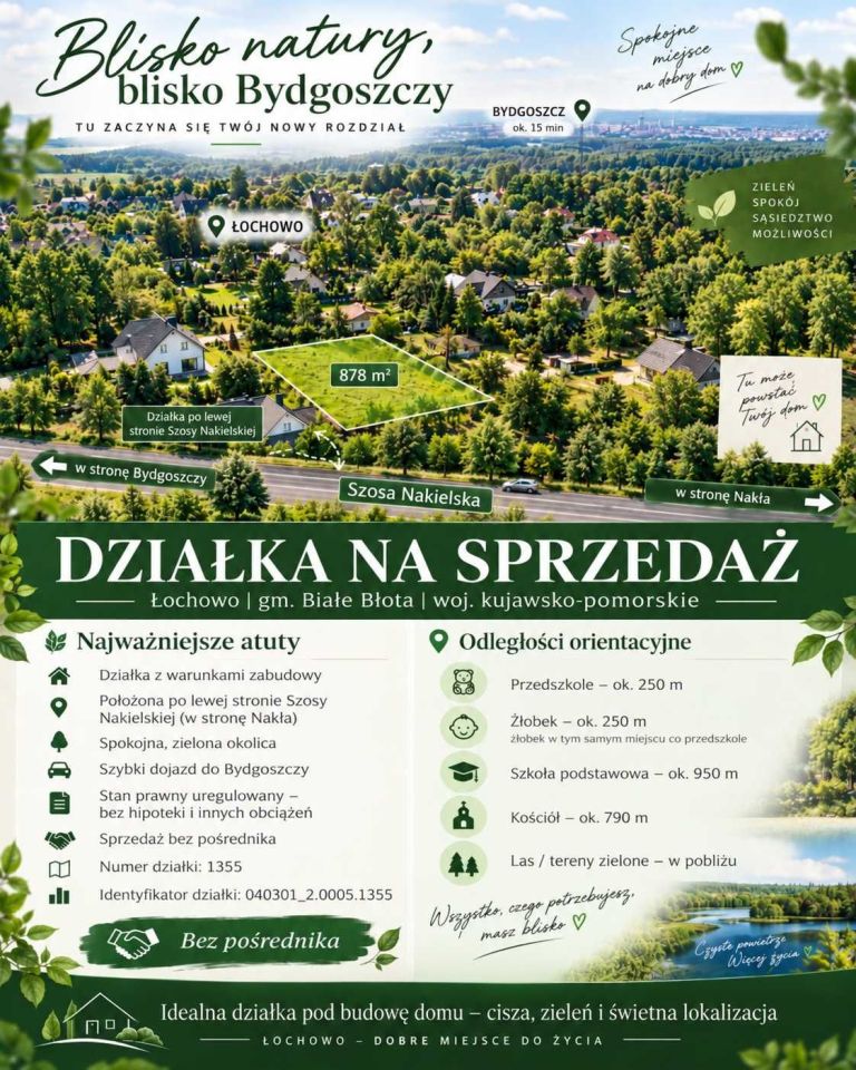 Działka budowlana Łochowo. Zdjęcie 2
