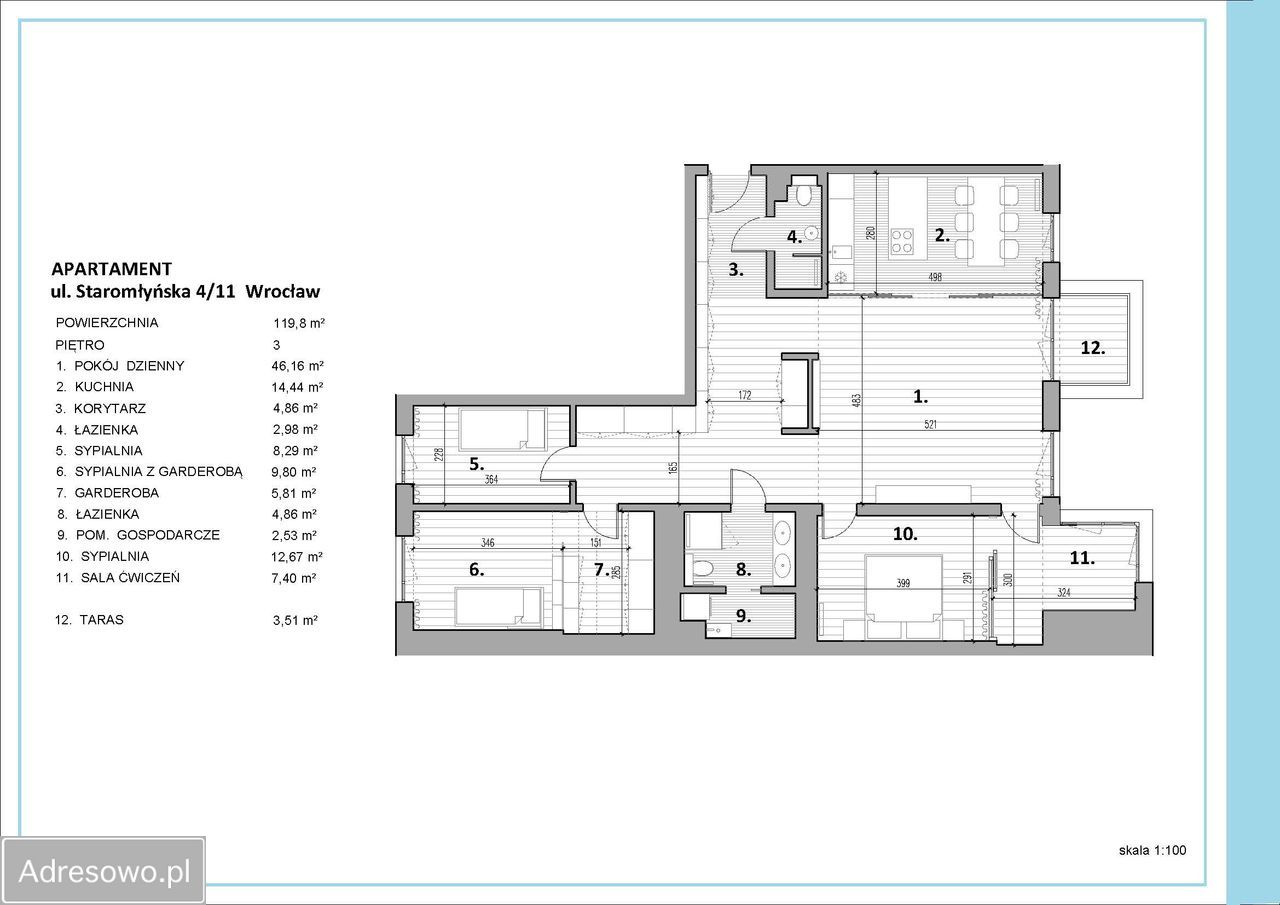 Mieszkanie 4-pokojowe Wrocław Stare Miasto, ul. Staromłyńska. Zdjęcie 8
