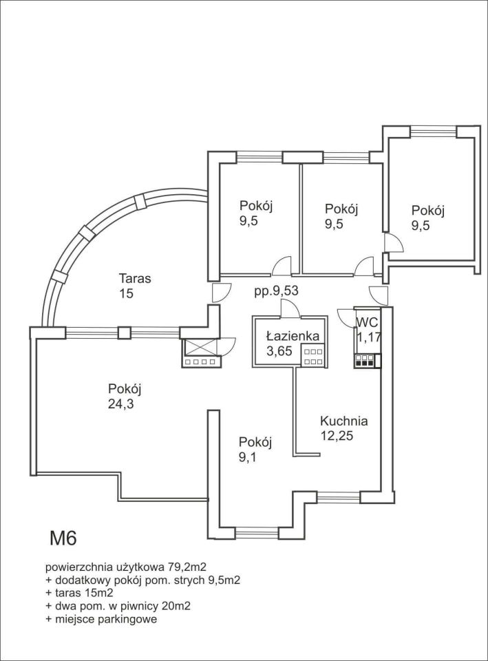 Mieszkanie 5-pokojowe Włodawa Śródmieście, ul. Czerwonego Krzyża. Zdjęcie 3