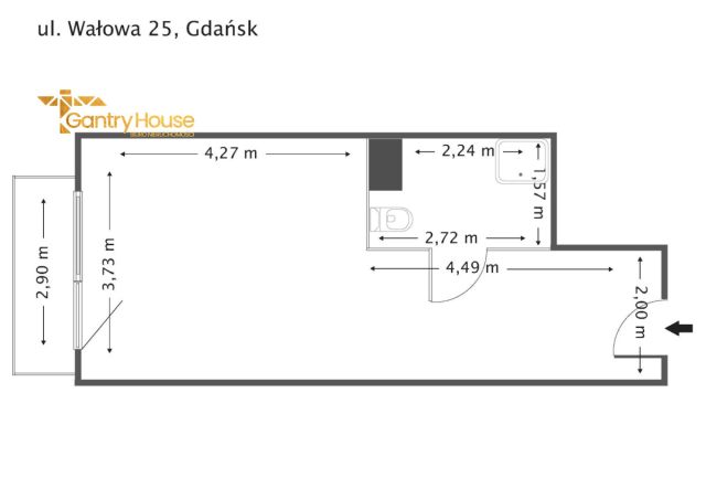 Mieszkanie 1-pokojowe Gdańsk Śródmieście, ul. Wałowa. Zdjęcie 14
