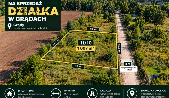 Działka budowlana Grądy
