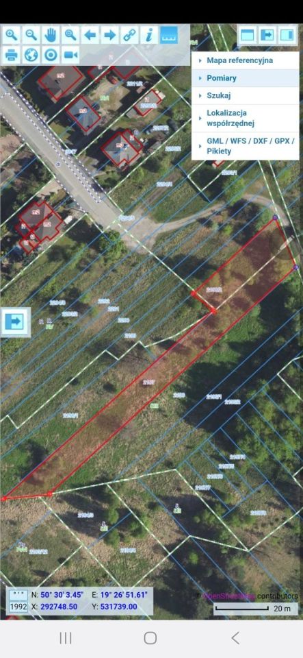 Działka rolno-budowlana Zawiercie Blanowice, ul. Wapienna