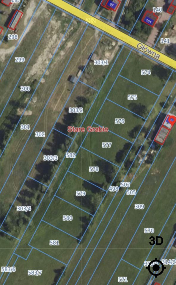 Działka budowlana Stare Grabie, ul. Główna. Zdjęcie 1