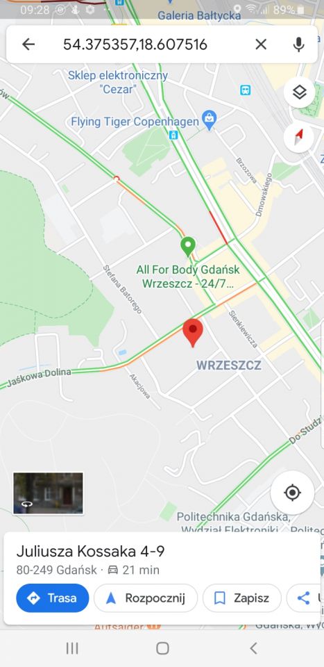 Mieszkanie 3-pokojowe Gdańsk Wrzeszcz, ul. Juliusza Kossaka