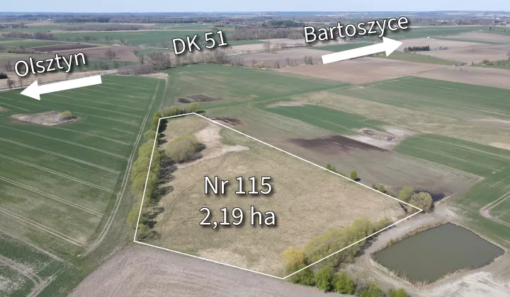 Działka rolna Bartoszyce