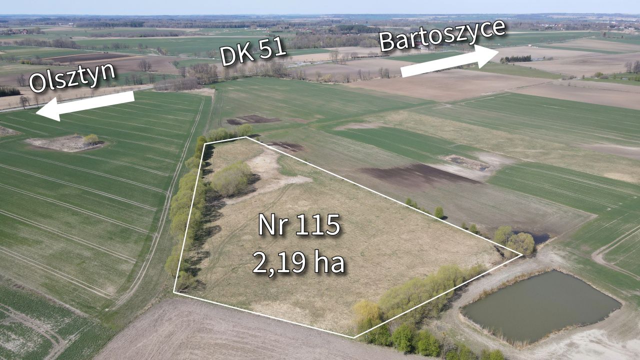 Działka rolna Bartoszyce. Zdjęcie 2