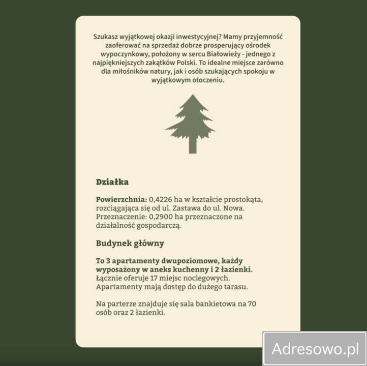 Nieruchomość komercyjna Białowieża. Zdjęcie 3