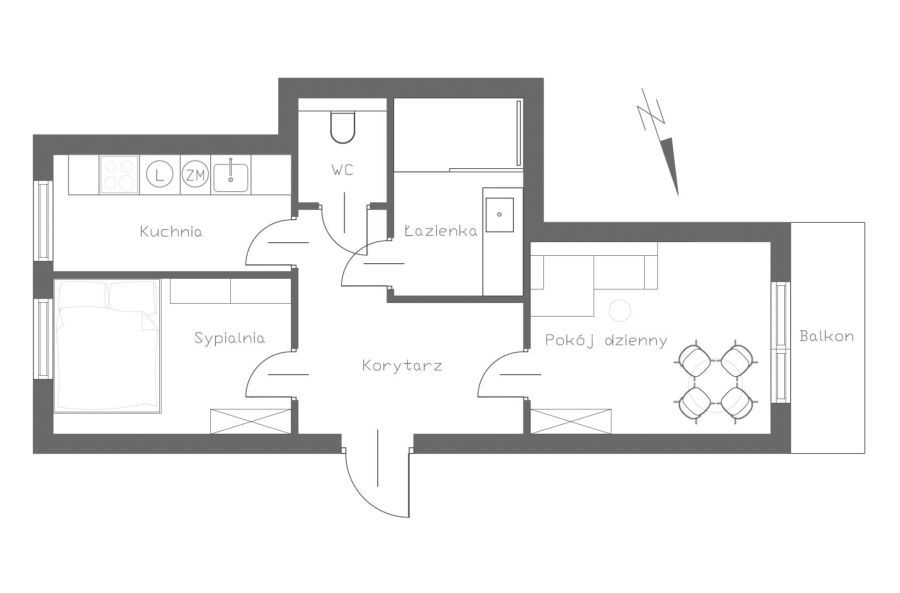 Mieszkanie 2-pokojowe Gdańsk Żabianka, ul. Szyprów. Zdjęcie 4