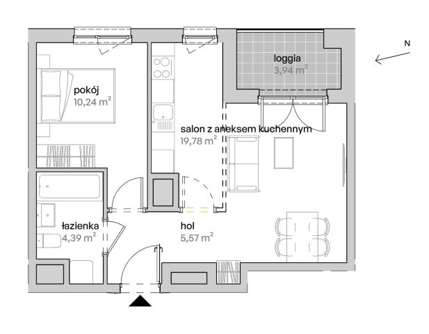 Mieszkanie 2-pokojowe Poznań Starołęka, ul. Unii Lubelskiej. Zdjęcie 7