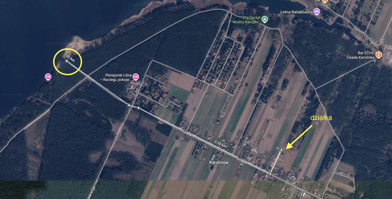 Działka budowlana Karolinów, ul. Główna. Zdjęcie 1