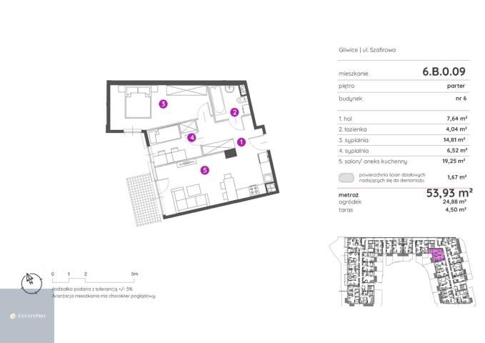 Mieszkanie 3-pokojowe Gliwice, ul. Szafirowa. Zdjęcie 13