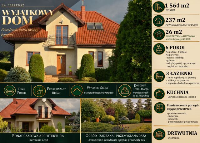 dom wolnostojący, 6 pokoi Pabianice, ul. Wspólna. Zdjęcie 1