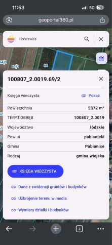 Działka rolno-budowlana Porszewice. Zdjęcie 1