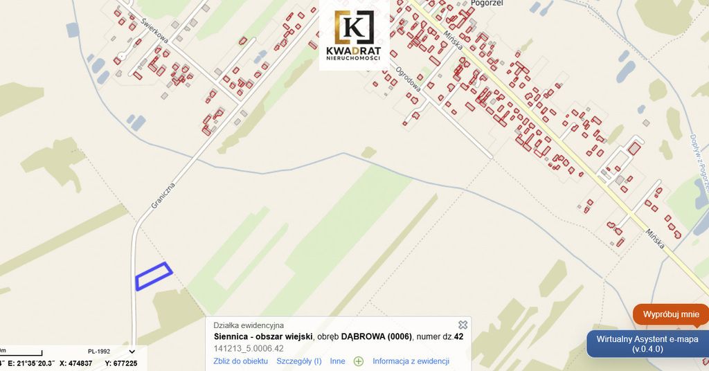 Działka budowlana Dąbrowa. Zdjęcie 4