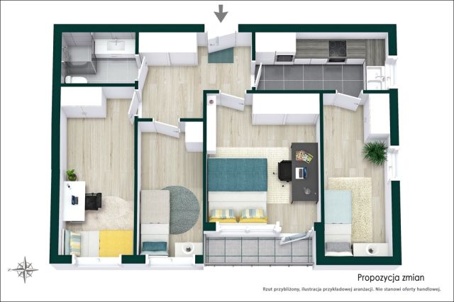 Mieszkanie 3-pokojowe Warszawa Bródno, ul. Rembielińska. Zdjęcie 12