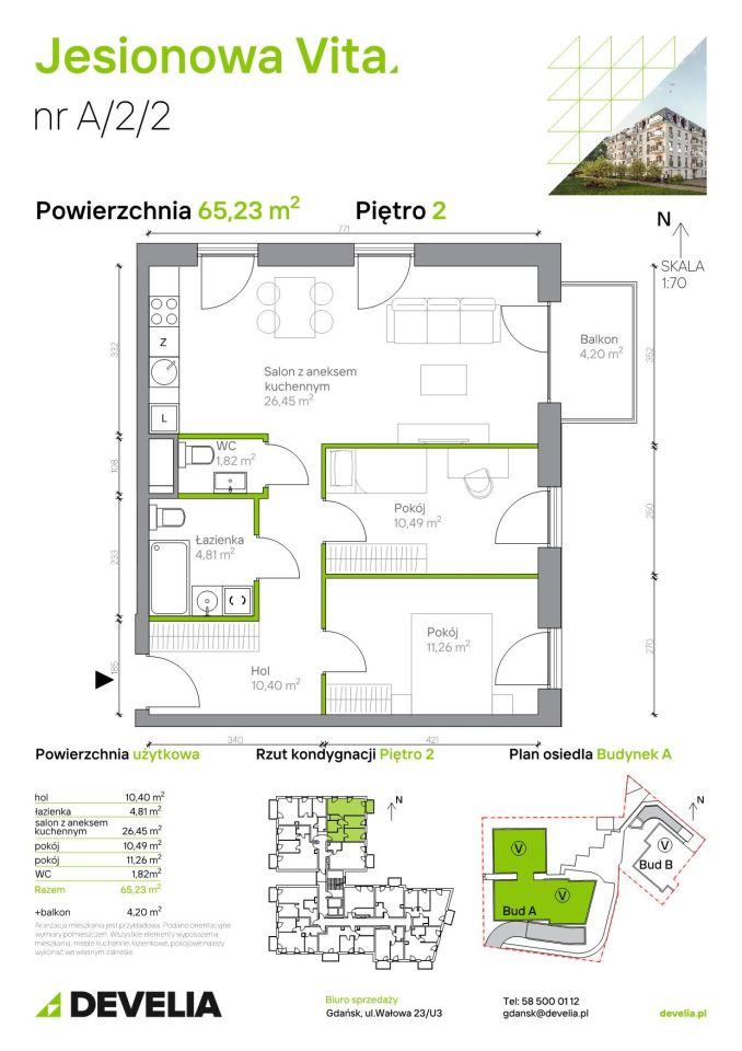 Mieszkanie 3-pokojowe Gdańsk Wrzeszcz, ul. Jesionowa. Zdjęcie 6