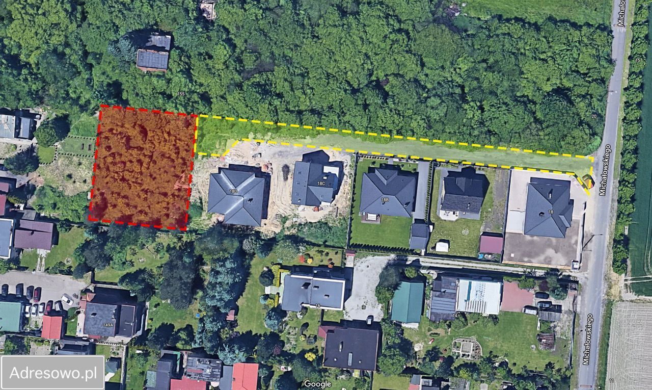 Działka budowlana Kalisz Chmielnik, ul. Piotra Michałowskiego