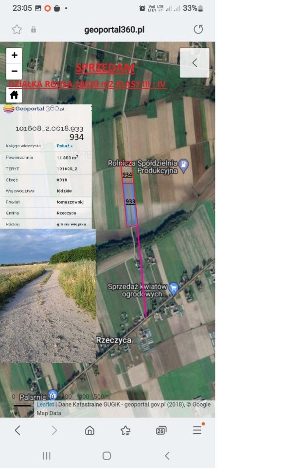 Działka rolno-budowlana Rzeczyca. Zdjęcie 5