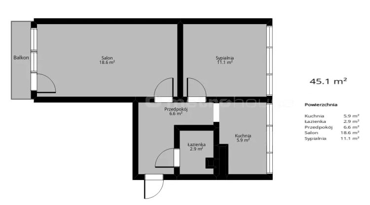 Mieszkanie 2-pokojowe Łódź Teofilów, ul. Wici. Zdjęcie 3